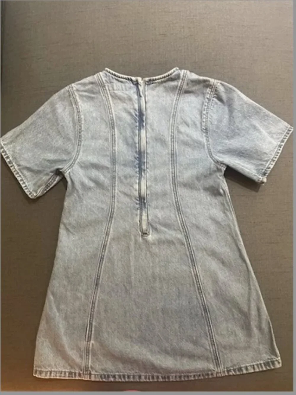 Zara Kids Girls Light Blue Denim Short Sleeve Dress SZ 9 Years